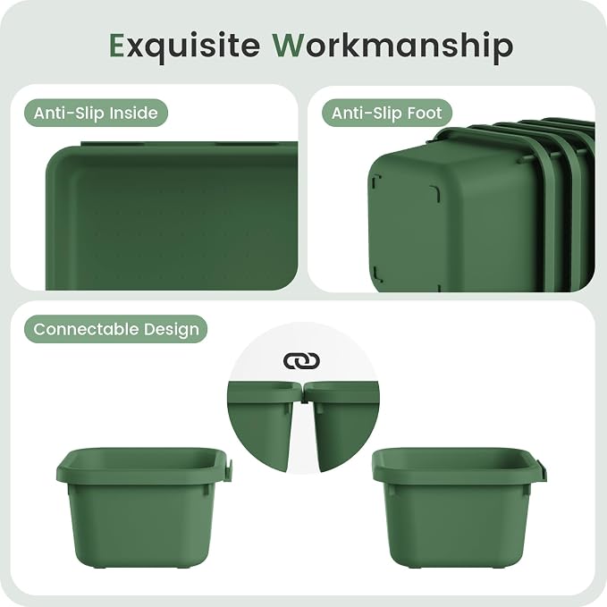 A-LuGei 【 & 5 Size】 Tool Box Organizer Tray Divider Set, 【Army Green】 - Image 6