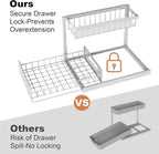REALINN Under Sink Organizer, Pull Out Cabinet Organizer, 2 Tier Metal Slide - Image 5