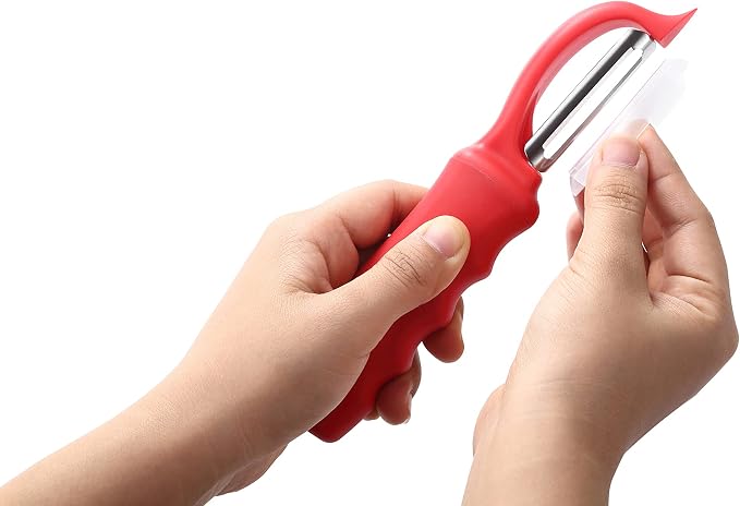 Spring Chef Premium Swivel Vegetable Peeler, Soft Grip Handle and Ultra Sharp - Image 8