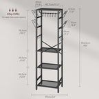 MAHANCRIS 4-Tier Pot Rack, Pots and Pans Organizer - Image 3