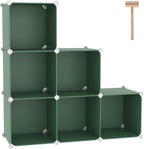 C&AHOME 6-Cube Storage Organizer, Stackable Storage Cubes Shelves, Portable by CAHOME