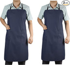 VWELL Waterproof Rubber Vinyl Apron W/ 2 Pockets by VWELL