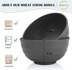 Wheat Straw Bowls Set 60 OZ Unbreakable Large Cereal Bowls Set of 6 Microwave - Image 2