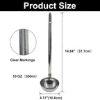 10 Oz Stainless Steel Ladle, Portioning and Serving Soup and Stew in - Image 2