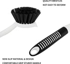 Dish Brush with Handle, 2 Pack Scrub Brushes with Built-in Scraper - Image 5
