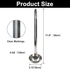 4 Oz Stainless Steel Ladle, 11.8" Long Handle Length - Image 2
