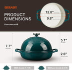 Overmont Enameled Cast Iron Bread Oven - 6QT Bread Dutch Oven - Image 5