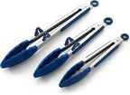Silicone Tongs for Cooking, Heat Resistant Food Grade Small Serving Tong for by TOWINGO