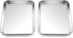 Homikit 2 Pack Baking Sheet, 9 x 7 Inches Stainless Steel Cookie Tray Set by Homikit