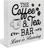 Coffee & Tea Bar Sign Decor, Coffee Tea Station Accessories, Farmhouse Kitchen by Unknown