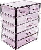 Sorbus Acrylic Makeup Organizer Set, 6-Drawer Vanity & Countertop Cosmetic - Image 8