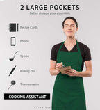 Syntus 12 Pack Bib Apron, Unisex Aprons Adjustable Waterdrop Resistant - Image 5
