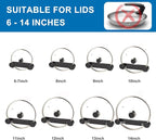 YONGAIJIA New Upgrade 4 Pack Adjustable Pot Lid Holder, Lid Organizer Fits 6" - Image 9