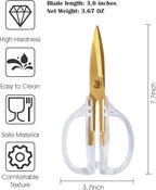 Kitchen Shears Scissors, ARCHIKING 7.7inch Gold Titanium Plated Scissor-Meat - Image 4