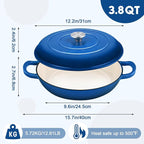 Overmont Enameled Cast Iron Dutch Oven - Image 7