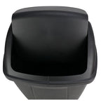13-Gallon Black Plastic Kitchen Trash Can - Image 4