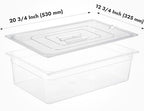 CURTA 6 Pack NSF Notched Food Pan Cover, Full Size Clear Polycarbonate Lid - Image 2