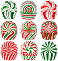 SANNIX 450pcs Christmas Cupcake Liners, Xmas Candy Pattern Baking Cups Cupcake Wrappers Paper Wraps Muffin Liners for Christmas Holiday Birthday PartyCandy Cake Decorations Supplies, 9 Designs by SANNIX