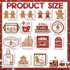 Funnymoom 17 Pcs Christmas Tiered Tray Decor Gingerbread Man Tray Decor Set - Image 2