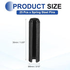 MECCANIXITY 25Pcs Slotted Split Roll Pins 3/10 Inch Dia. 1-2/5 Inch Length 65Mn - Image 2