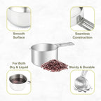 2PCS 3/4Cup Single Measuring Cup, Etched Inner Scale Stainless Steel Measure - Image 5