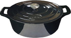 La Cuisine Enameled Cast Iron Oval Dutch Oven Casserole 6.75 QT 33x25x16cm Matt by LaCuisineforlife