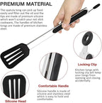 12 Inch Kitchen Tongs Set of 3, Silicone Tongs - Image 3