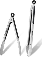 Anaeat Premium Stainless Steel Kitchen Tong Set of 2 by Anaeat