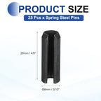 MECCANIXITY 25Pcs Slotted Split Roll Pins 3/10 Inch Dia. 4/5 Inch Length 65Mn - Image 2