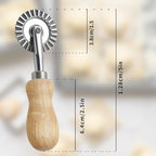Fluted Pastry Wheel Cutter, 1.5 Inch Pasta Cutter Wheel - Image 4