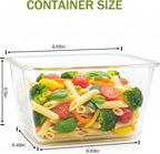 2 Pack Large Glass Food Storage Containers - Image 2