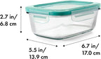 OXO Good Grips 3.5 Cup Smart Seal Glass Rectangle Food Storage Container - Image 2