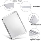 TeamFar Baking Sheet with Cooling Rack, Stainless Steel Half Size Cookie Sheet - Image 4