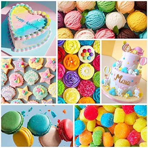 Gel Food Coloring,18 Baking Coloring Gel Set for Cake,Cookie Easter Egg Decorating,Halloween Edible Vibrant Food Dye for Baking Icing,Fondant,Macaron,Frosting,Gluten Free,Vegan Tasteless - 6g/Bottle - Image 3