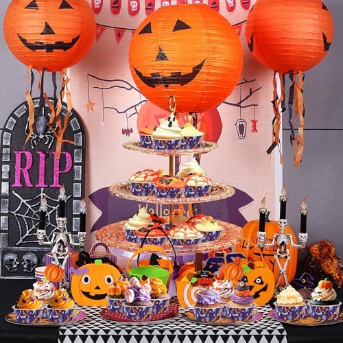Halloween Mini cake pans with lids, Aluminum Mini Baking Cups, Purple Round - Image 6