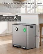 Lovewind Dual Trash and Recycling Bins - Image 2