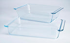 Set of 2 pcs Tempered Glass Baking Dish Set, Deep and Classic Borosilicate - Image 4