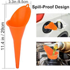 6 Pcs Automotive Oil Funnel Set – Wide Mouth Fuel Funnels - Image 5