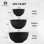 Black Wheat Straw Bowls, 10 OZ Unbreakable Snack Bowls Set of 8, Alternative - Image 4