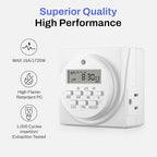 BN-LINK Indoor Digital Timer Outlet, Dual Outlet 7 Day Programmable Light Switch - Image 5