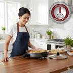 OVENTE 11.5-Inch Electric Skillet & Frying Pan, 1400W Nonstick Cooking Pan - Image 7
