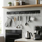 Cociat 2PCS Utensil Racks with 12 Hooks 17.2 Inch Kitchen Utensil Holders - Image 2