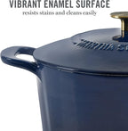 MARTHA STEWART Gatwick 7-Quart Enamel Cast Iron Dutch Oven Pot - Image 3