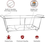 COMFICOVE 6 Pack Chafing Wire Rack Buffet Stand Chrome Frame - Image 8