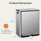 2×8 Gallon Kitchen Trash Can - Image 3