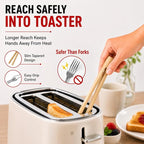 HIC Kitchen Toast Tongs, Natural Bamboo, 6.5-Inches - Image 3