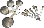 Fox Run Stainless Steel Measuring Cup/Spoon Set, 6.5 x 3.2 x 2" by foxrunbrands