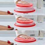 Microwave Cover for Food, Collapsible Microwave Splatter Cove, Fruit Drainer - Image 5