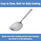 Misen Scraper Chef Spoon – Stainless Steel Cooking Spoon and Spatula Hybrid - Image 6