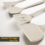 Silicone Spatula Set, 600°F Heat Resistant Silicone Spatula Turner Flipper - Image 3